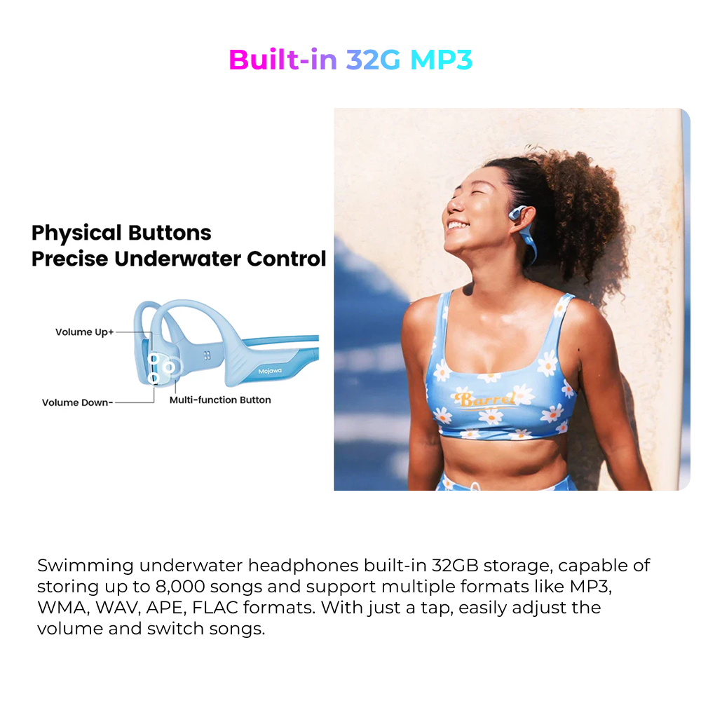 Mojawa Purra Swim Bone Conduction Headphones